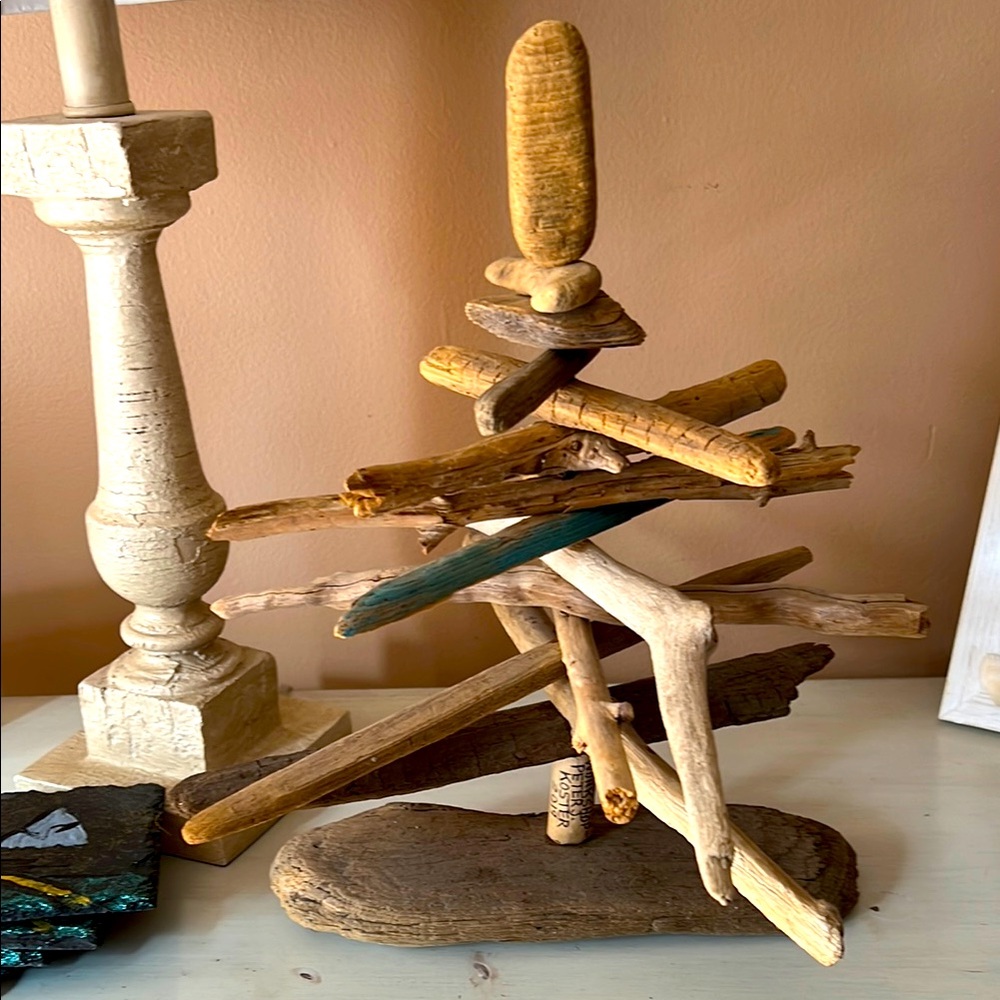 Handmade Driftwood Tree Accent Piece/Indoor or Outdoor Garden or Table Arranges